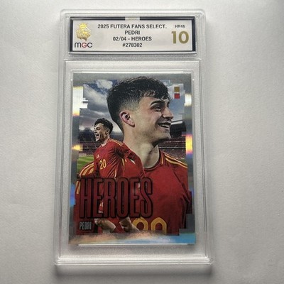 Futera Select 2025 Pedri Heroes Numbered 2/4 Spain World Cup 2026 Graded MGC 10