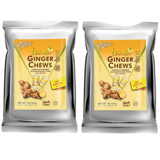 Prince of Peace Ginger Chews - 100 Natural Lemon 113 Chews Each Pack of 2