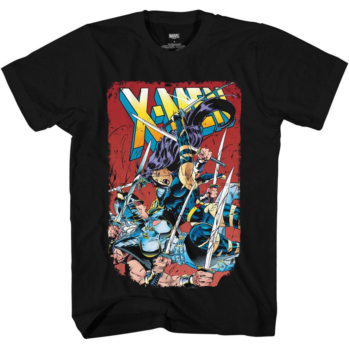 SALE✨【希少】00s Marvel t-shirt anime-t fade Marvel Comics X-Men Sword Showdown: Psylocke vs Spiral Adult T
