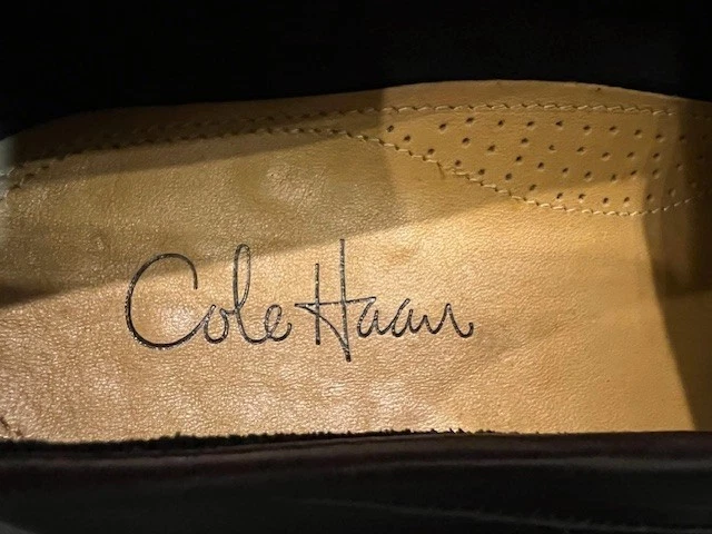 Vestido sin cordones Cole Haan Pinch con borlas para hombre talla 11M-negro/marrón de cuero Foto 4 de 4