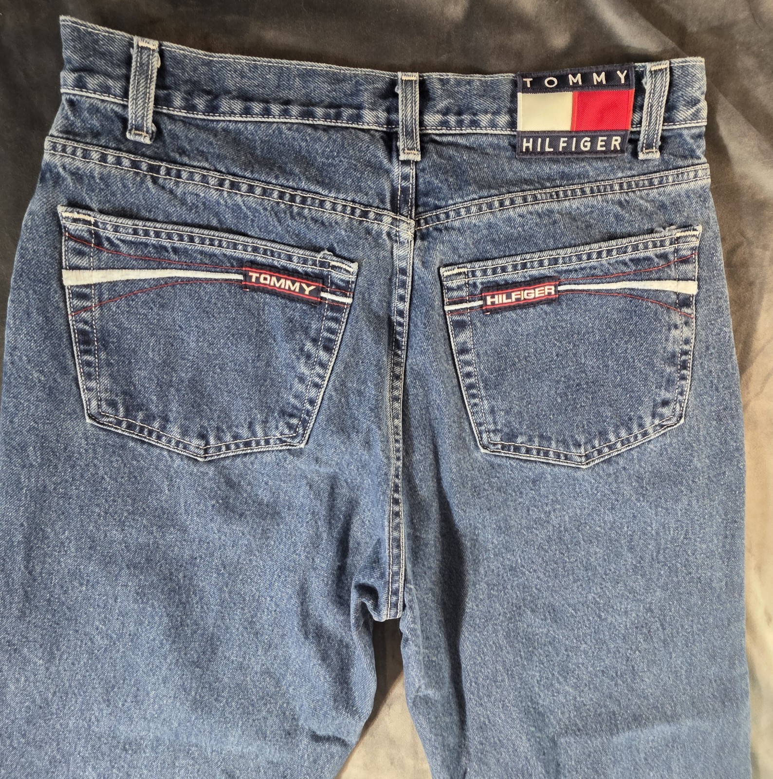 Tommy Hilfiger Jeans Mens BAGGY Medium Wash Y2K 34 X 32 Vintage thumbnail 4