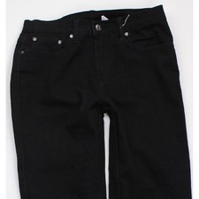 Diane Gilman DG2 Womens 4 Cotton Pocket 5-Pocket Slacks Pants Straight Black