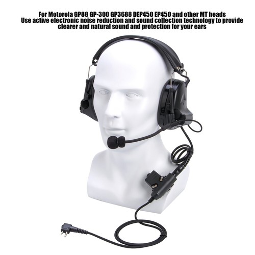 Military Headset 7.1mm Plug Hearing Prot-ection Earmuffs With U94 PPT For Mo SAL - Zdjęcie 22 z 33