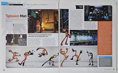 Twisted Pixel Splosion Man Game Magazine 2pg Review Print Ad 2009