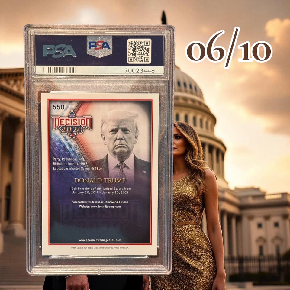 DECISION 2020 DONALD TRUMP 06/10 CAPITOL BRONZE FOIL JAN 6th PSA 9 PoP 1 🇺🇸 - Image 2 of 2