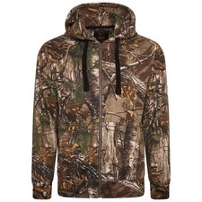 Mens Forge Fleece Hooded Zip Up Fishing Jungle  Camouflage Fishing   S-XXL
