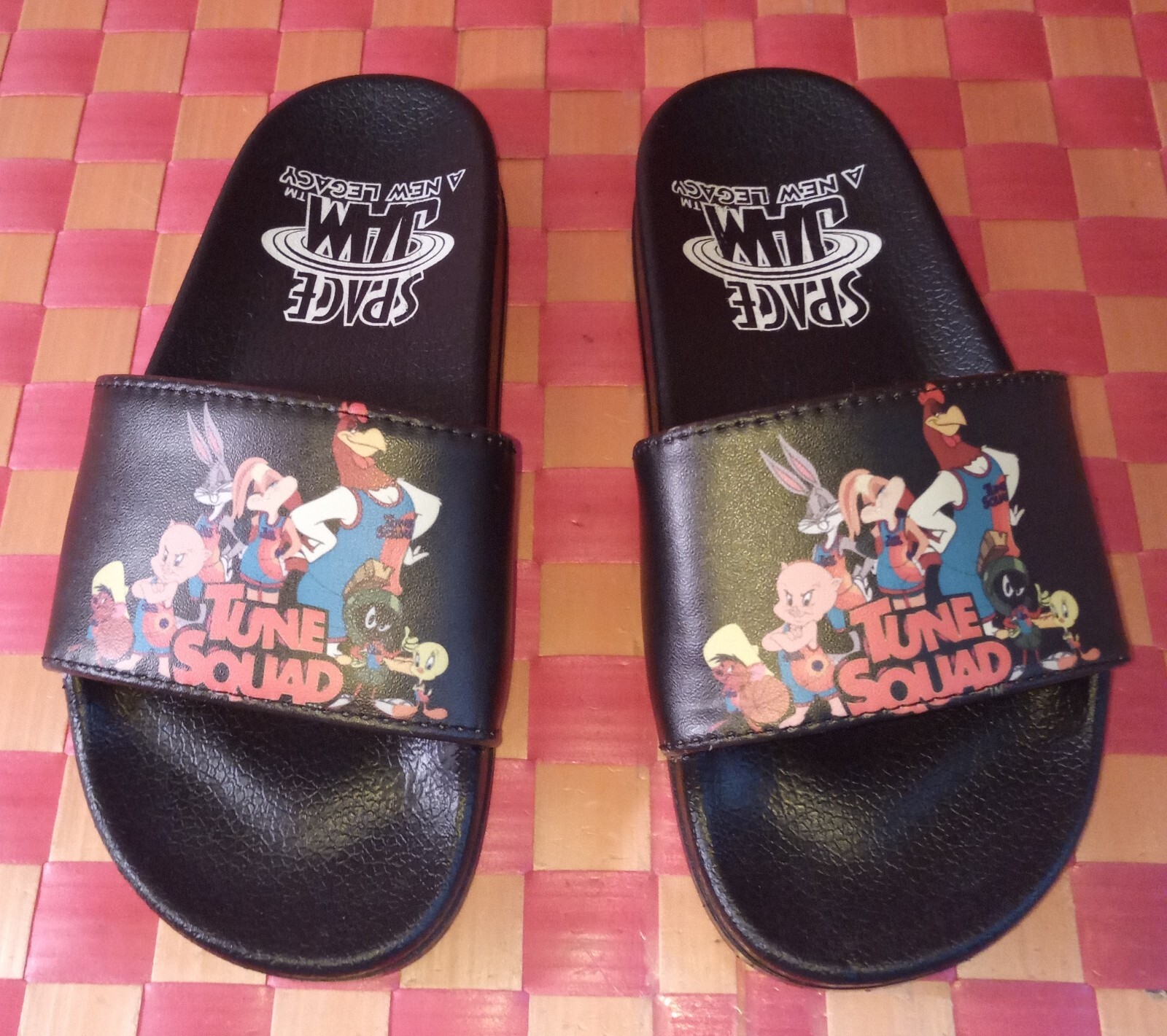 Slippers, Tune Squad, Space Jam a new legacy, black, kids/child size: 11/12, pr-image
