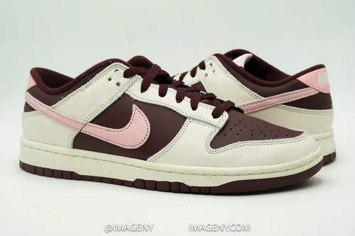 NIKE DUNK LOW USED SIZE 9 VALENTINE'S DAY IVORY PINK MAROON DR9705-100