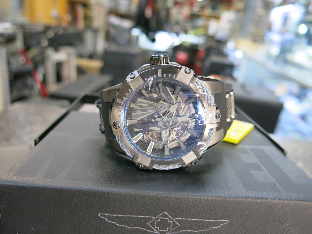 R・BInvicta Bolt インビィクタ＆マーベルコラボ Invicta Marvel Men's 51mm Black Panther Bolt Automatic Silicone