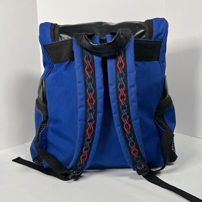 Vintage Speedo Large Blue Backpack Book Bag Swim Bag Sports 1990s