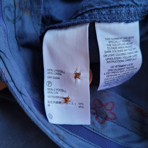 Tommy Bahama Pants Men's size 35 Blue Linen Blend Chino Lightweight Flat Front - Foto 10 di 15