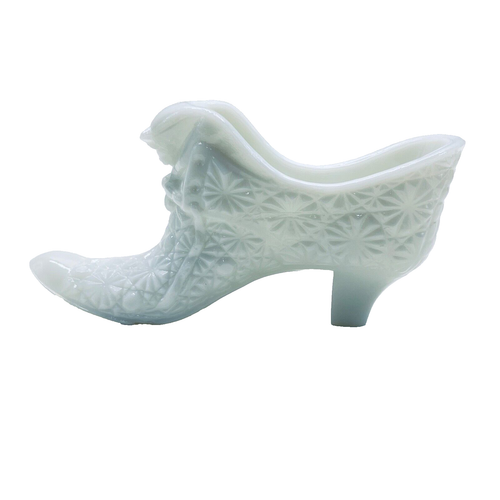 Vintage Fenton Milchglas viktorianischer Schuh Stiefel - Bild 2 von 7
