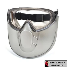 PYRAMEX CAPSTONE LAB SAFETY GOGGLE WITH ADJUSTABLE FACE SHIELD GG504TSHIELD