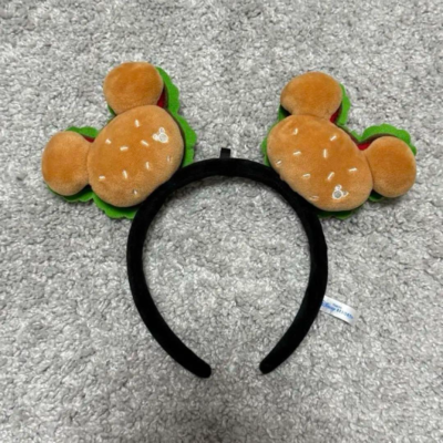 Disneyland Disney World Tokyo Japan Hamburger Mickey Mouse Headband Ears Stuffed Tokyo Disney Resort Hamburger Mickey Minnie Ears Headband  main image 3