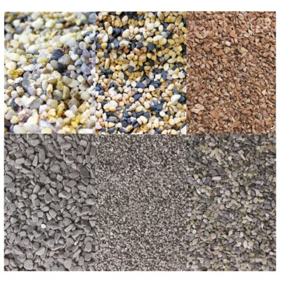 Aqua One Aquarium Kies Naturstein Farbmischung Aquarium Dekoration 3-8mm 2kg