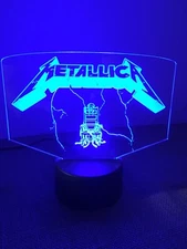 Metallica Ride The Lightning Led Sign Display Man Cave Rgb (big 8x6”) U.S.A