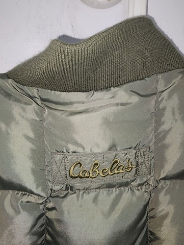 Cabelas Premier Northern Goosedown Puffer Vest Womens M Green Snap Front 🔥 - Picture 7 of 8