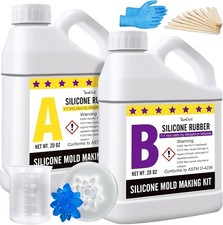 Silicone Mould Making Kit -1 Kilo 40oz  Liquid Silicone Rubber Diy - Translucent