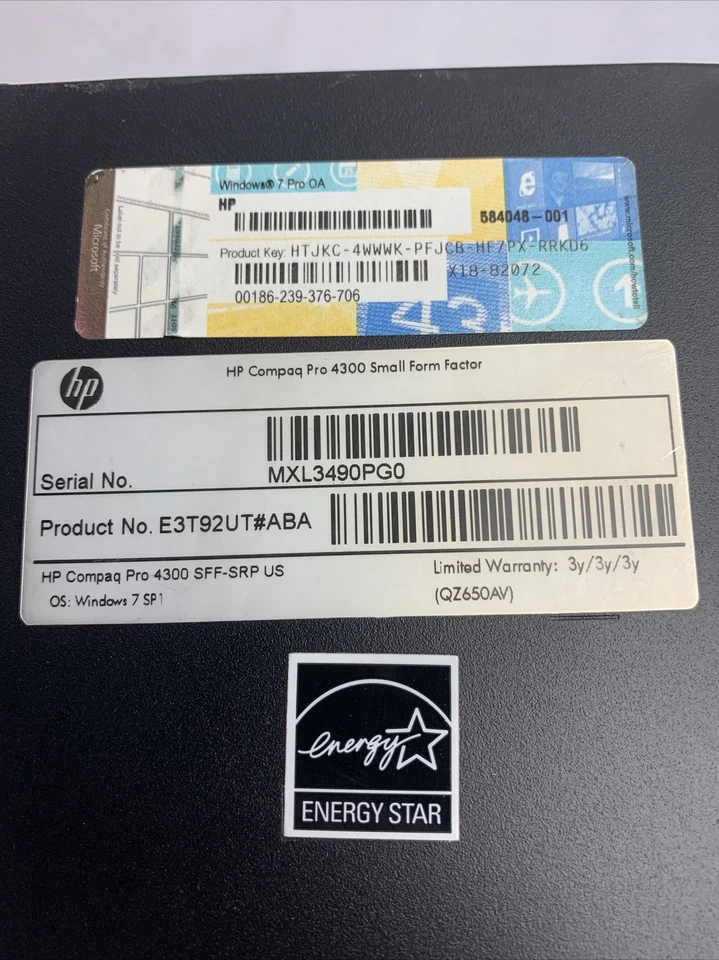 HP Compaq Pro 4300 SFF Intel Core i3-3220 3,3 GHz 2 GB de RAM sin disco duro sin sistema operativo Foto 3 de 4