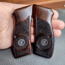 Pistola CZ 75B Full Size GRIPS LEGNO NOCE TURCO FATTA A MANO logo metallo inciso