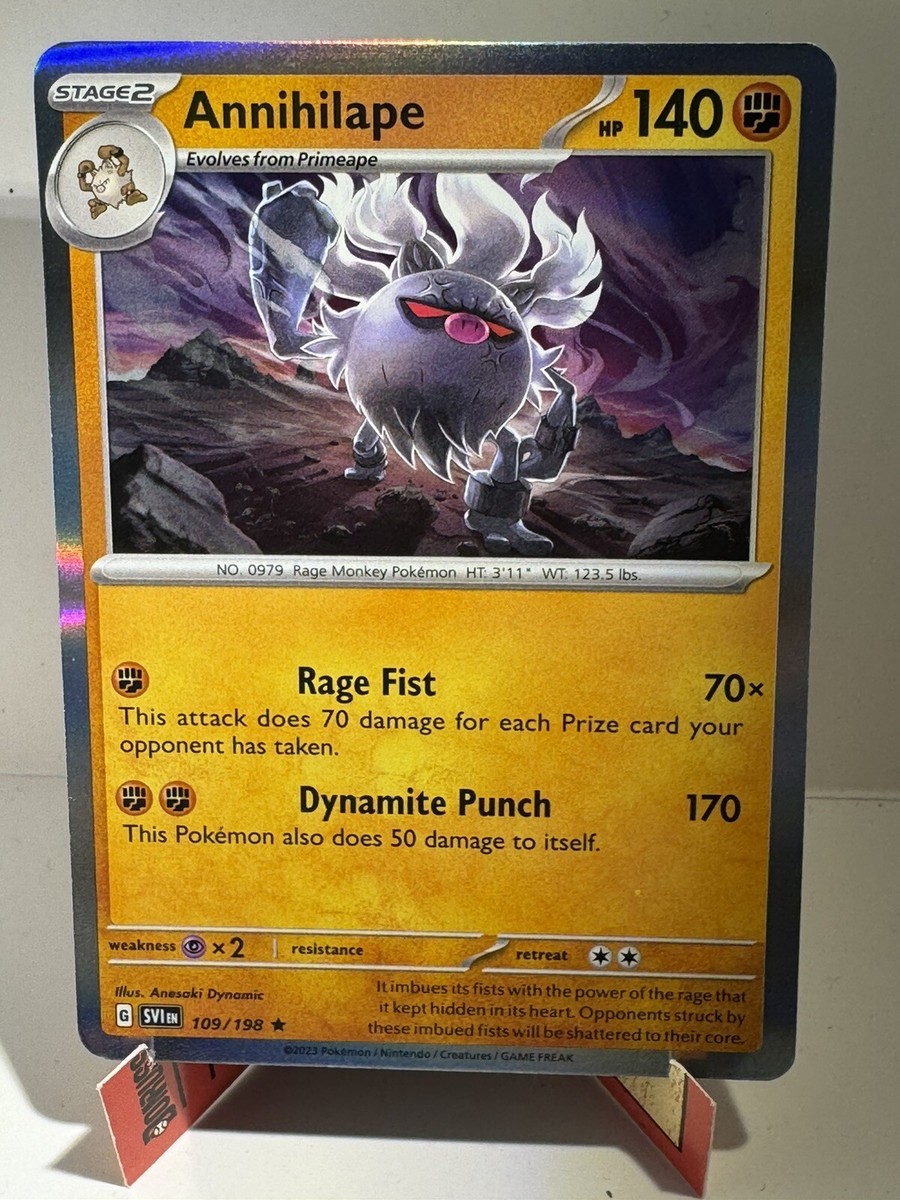 Pokemon Card Paradox Rift Holographic Gloss Error Annihilape 047