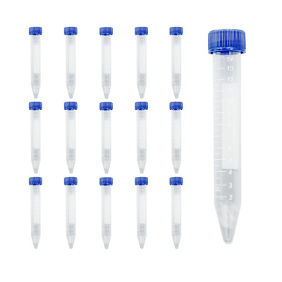 15mL Conical Centrifuge Tubes, Plastic Test Tube with Screw Caps