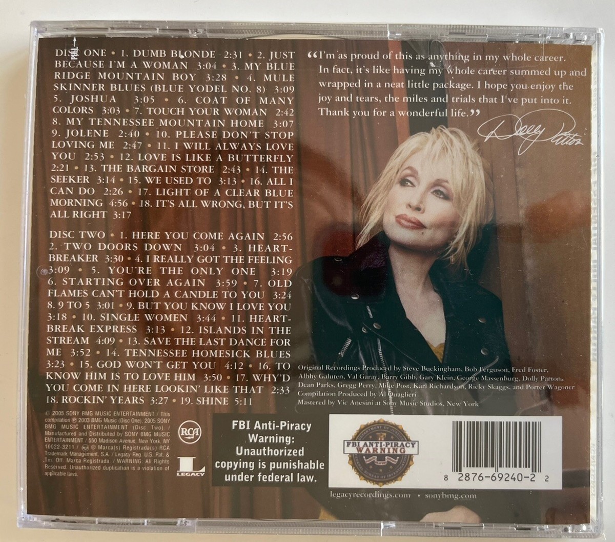 The Essential Dolly Parton 2005 RCA/Sony 2Cds Sealed New