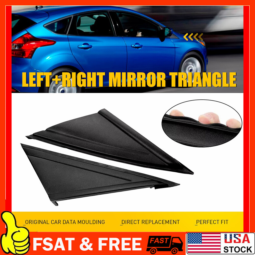 LH RH Window Mirror Fender Corner Molding Triangle Trim For 2012-2018 Ford Focus