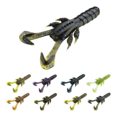 13 Fishing Ninja Craw Gummikrebs 7,5cm Gummiköder Barsch Köder Schwarzbarsch