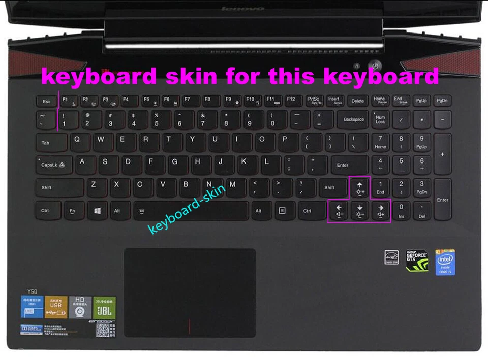 Keyboard Skin Cover for Lenovo Y510P Z560 Z565 Z570 Z575 Y575 G570 15-ISK Y585 - Image 3 of 4