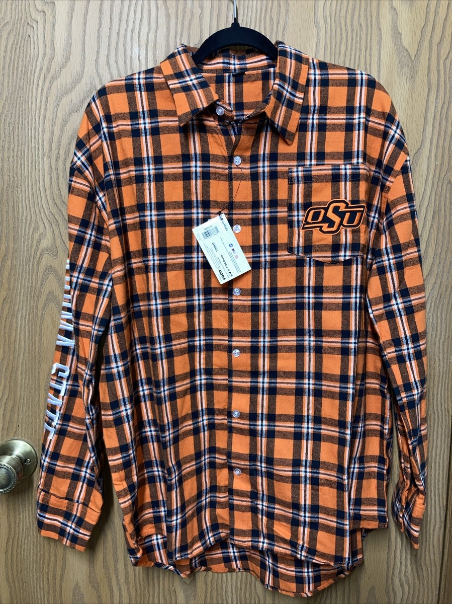 NWT Mens FOCO NCAA Oklahoma State Cowboys Long Sleeve Flannel