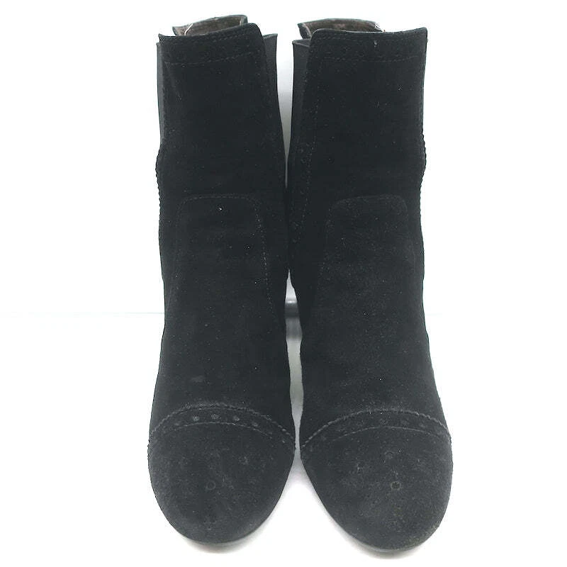 Botas Chelsea Tod's Punta de Ala Negras Gamuza Talla 39.5 Botines Tacón Alto Foto 3 de 4