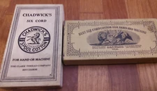 Two EMPTY Vintage J & P Coats  & Chadwicks boxes  for  Thread Spools Sewing