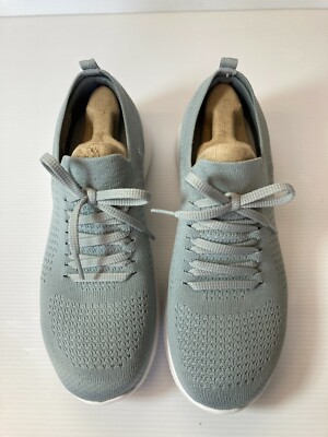 Skechers Womens Gray GO Walk Joy Fresh View Mesh Sneakers Slip On