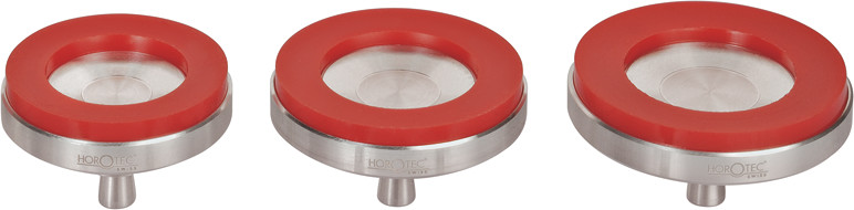 Tasseaux ventouses rouges Horotec 07.339 pour ouvrir les montres sans rayure