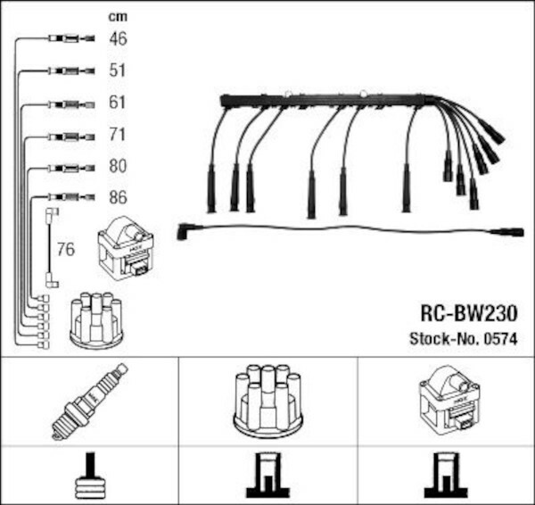 Ngk ZüNdleitungssatz FüR Bmw 3Er (E30),5Er (E28),7Er (E23)-image
