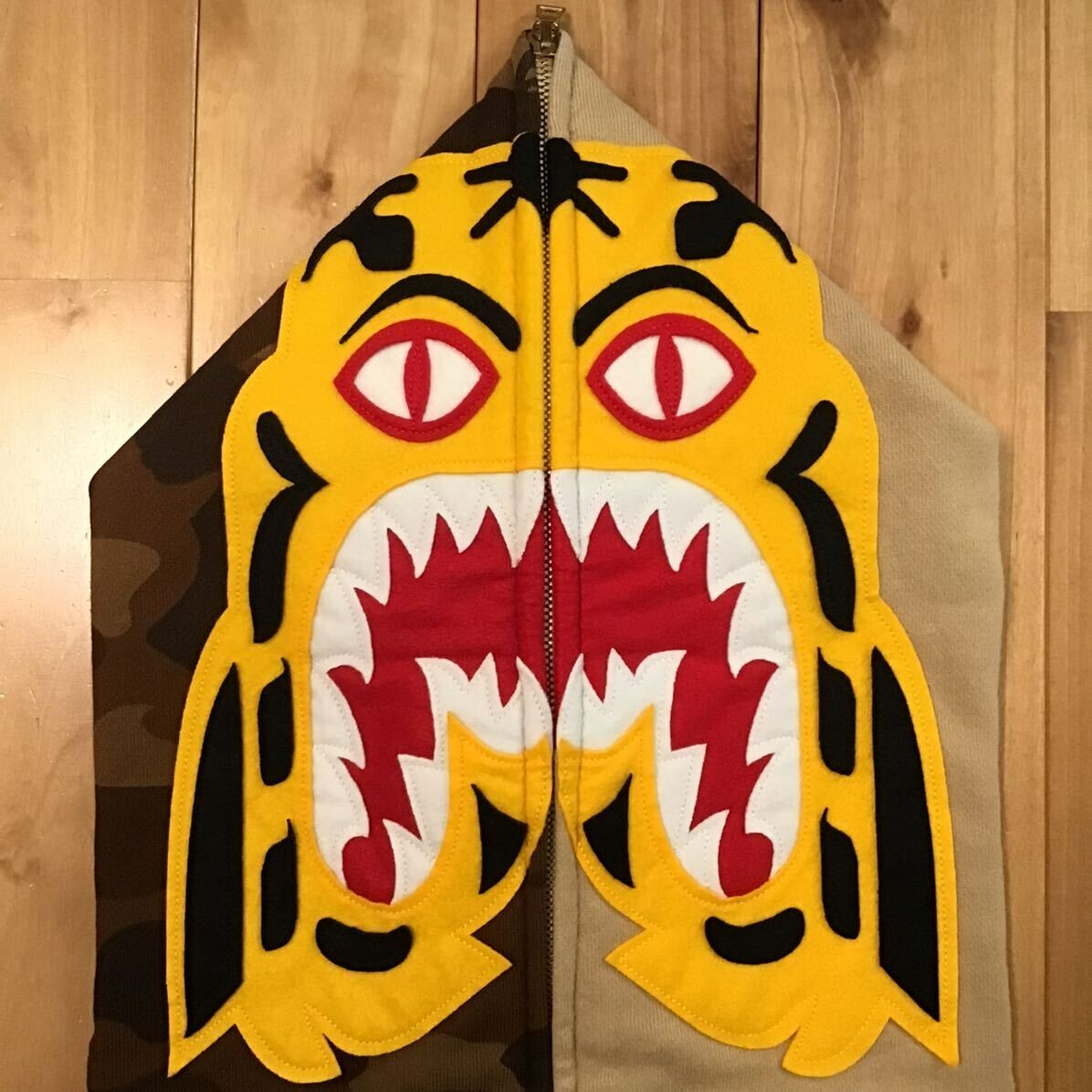 BAPE Tiger full zip hoodie brown camo a bathing ape NIGO Size L | eBay