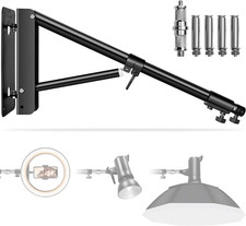 Wall Mounting Triangle Boom Arm for Ring Light: Max 51Inch, 180  Flexible Rotati