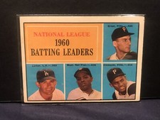 1961 TOPPS 1960 NL BATTING LEADERS #41 - GROAT-MAYS-CLEMENTE LARKER