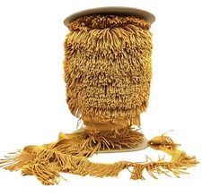 2.5 Inch Wide Gold Bullion Fringe, Trim By The Yard Value Pack