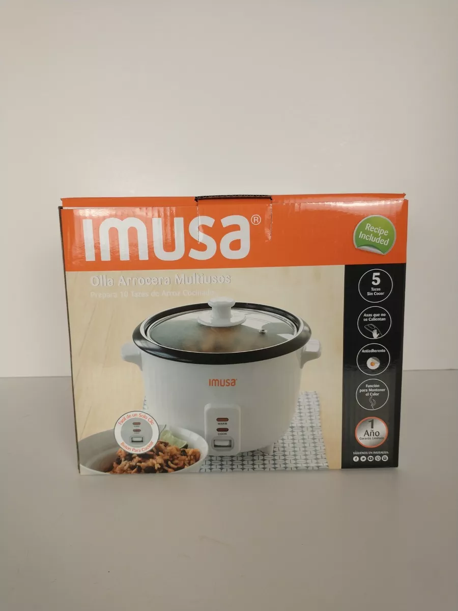 IMUSA RICE COOKER Electric Non Stick White 5-Cup Uncooked 10-Cup