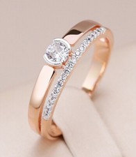 56 58 60 Ring Fingerring Gold plated Stein Cocktailring Goldring Damenring Party