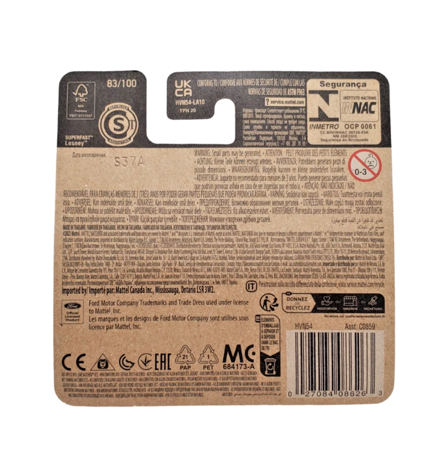 Ford Ranchero #83 1970 Matchbox 2024 azul - tarjeta corta - juego de 2 Foto 3 de 3