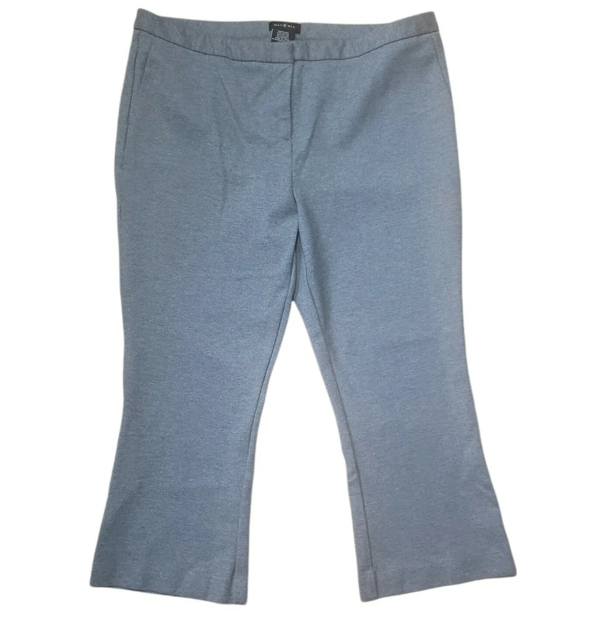 Max Mia Women s Size XL Cropped Dress Pants 36x23.5 X Large Gray