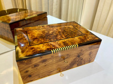 wooden jewelry Box organizer with key keepsake box gift idea wedding engraving