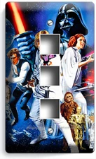 RETRO 1977 FIRST STAR WARS LUKE SKYWALKER LIGHT SWITCH OUTLET WALL PLATES DECOR