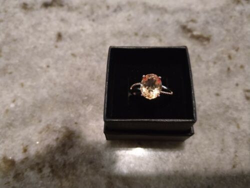 Brazilian Citrine Split Ring in Sterling Silver (Size 8.0) 3.31 ctw - Picture 2 of 7