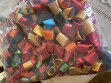 375 Assorted Cigar Ribbons / Foot Bands Many Colors For Arts  Crafts
