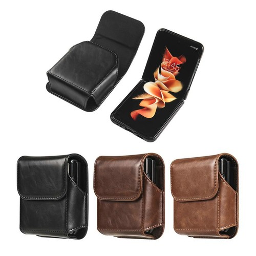 Funda funda de teléfono con clip de cinturón PU para Samsung Galaxy Z Flip 5/4/3/2 - Imagen 7 de 14