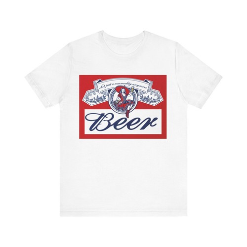 Plain Labeled Beer Logo Unisex Jersey Short Sleeve Tee - Brand New